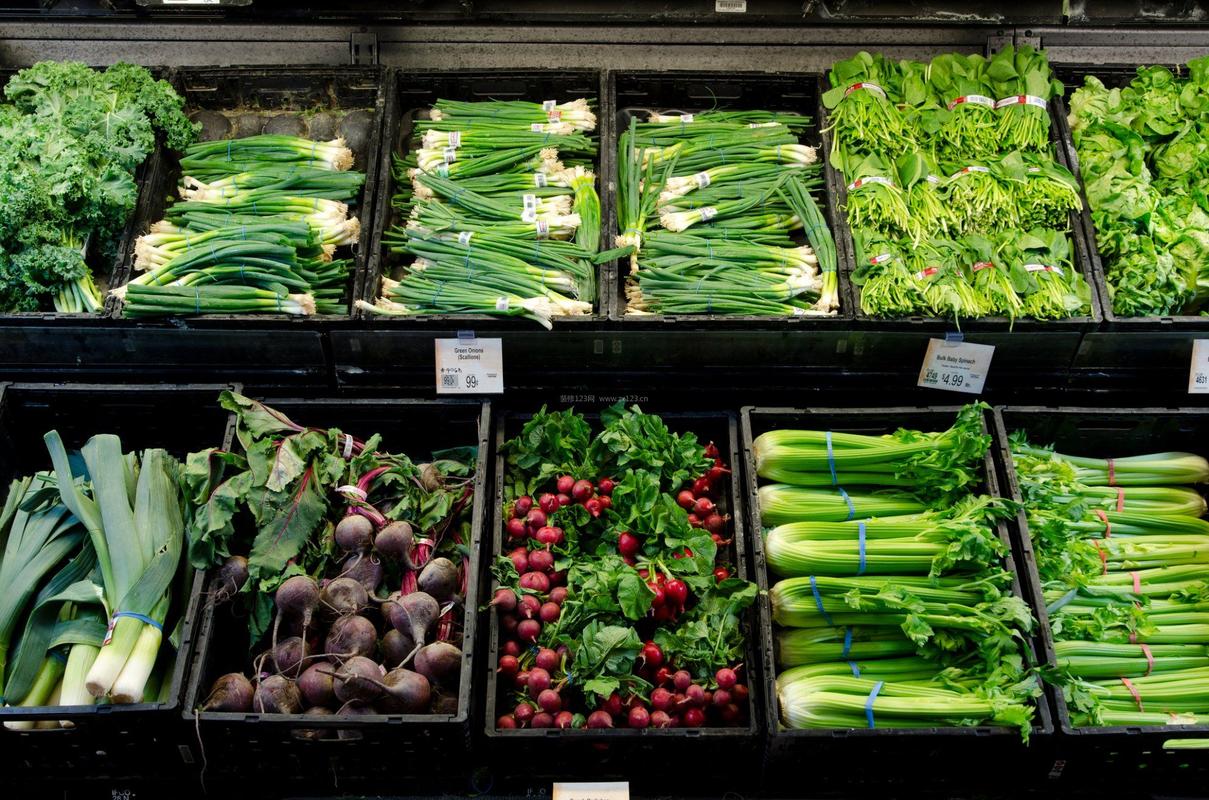 蔬菜超市货架装饰图片