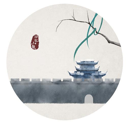 水墨中国风——竹间系列·城墙