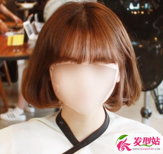 韩国女生萌短发 空气刘海内扣波波头_发型站_最新流行发型设计发型