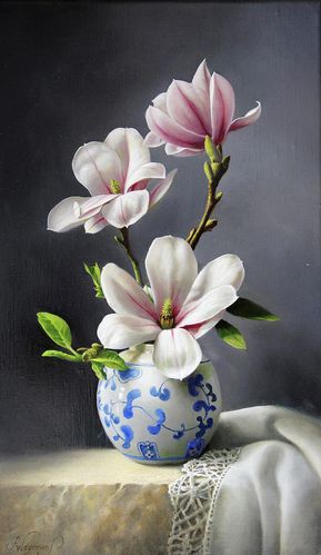 超写实花卉油画—比利时画家彼得·瓦格曼斯 作品欣赏