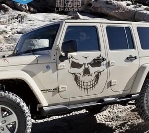吉普jeep牧马人汽车机盖贴骷髅头 车门个性霸气越野改装饰车贴纸