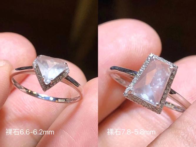 翡翠钻石刻面戒指这太好看了