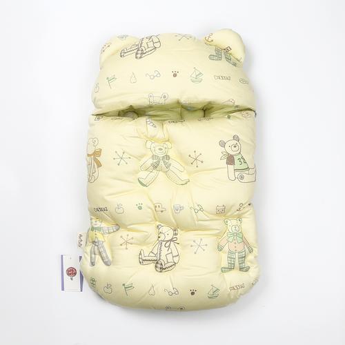 韩国原产aribebe手工婴儿睡袋宝宝睡袋0-1岁春夏秋冬季 黄色