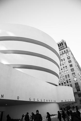 博物馆纽约现代艺术现代建筑现代建筑黑色和白色