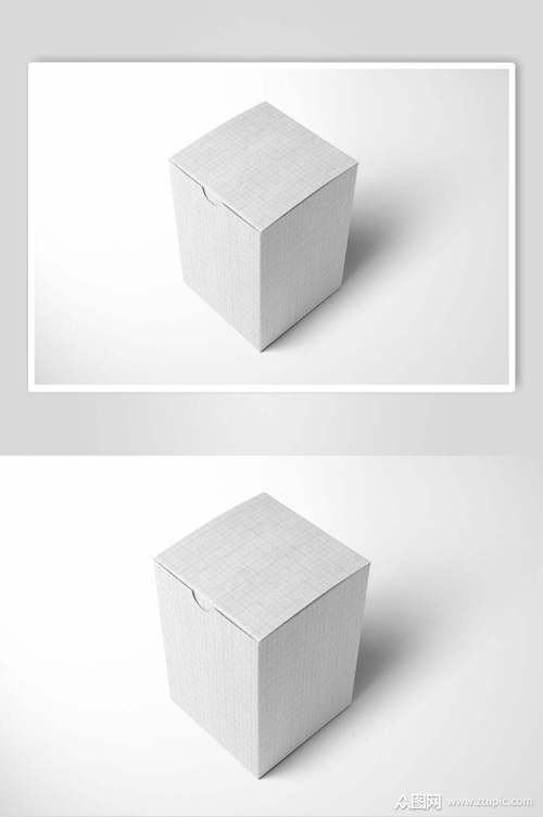 高端长方形包装盒样机设计效果图素材