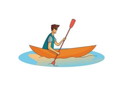 划船的人图片-划船的人素材-划船的人插画-摄图新视界