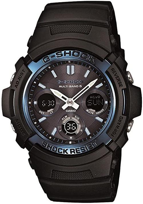 casio 卡西欧 男式 g-shock awgm100a-1a 坚韧太阳黑色树脂运动手表