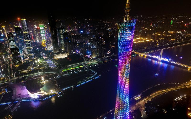 电脑壁纸 人文 城市夜景 超璀璨的广州塔风光夜景