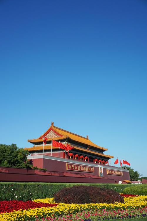 蓝天下的北京天安门照片_高清图片_旅游度假_北京共享免费下载 - 花猫