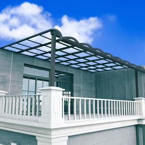 铝合金雨棚阳台棚子屋顶天台庶阳棚家用露台别墅耐力板透明遮阳棚