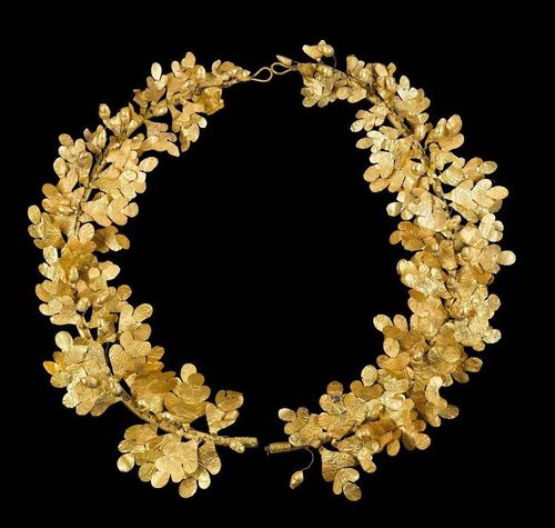 古希腊的月桂叶,花朵金冠冕/花环