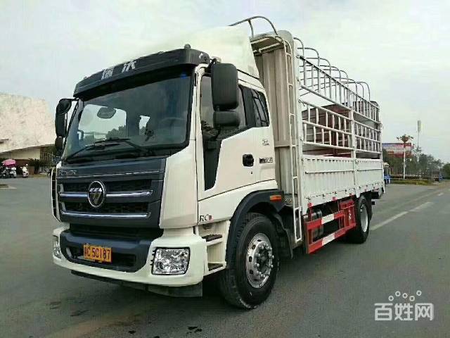 出售国五福田高栏标准单桥货车,5.8米高栏货箱.