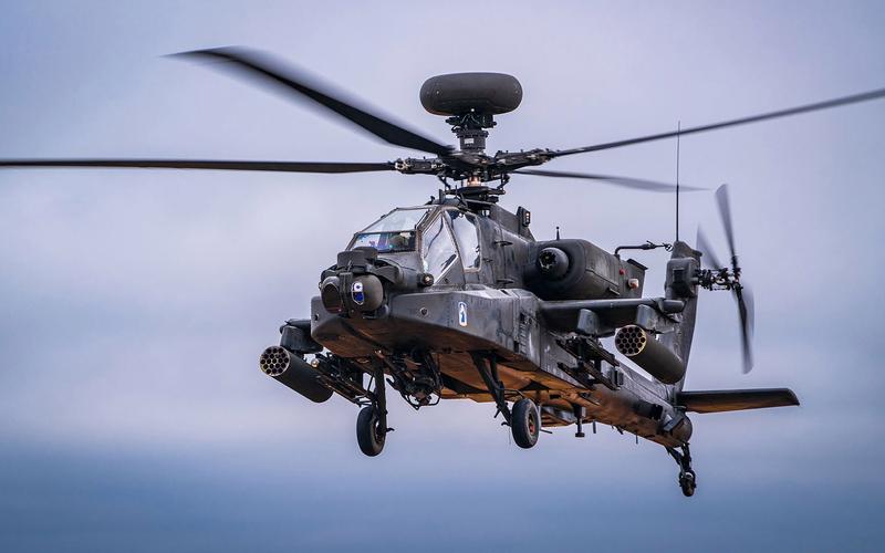 ah-64 美国阿帕奇武装直升机 1:125 简易拼装模型 做工对得起价~_哔哩