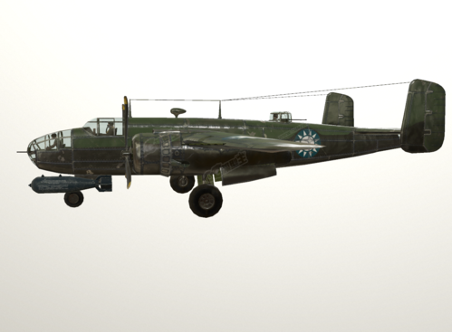二战名机 美国陆军,民国国民党空军 b25 轰炸机 b-25 米歇尔《珍珠港