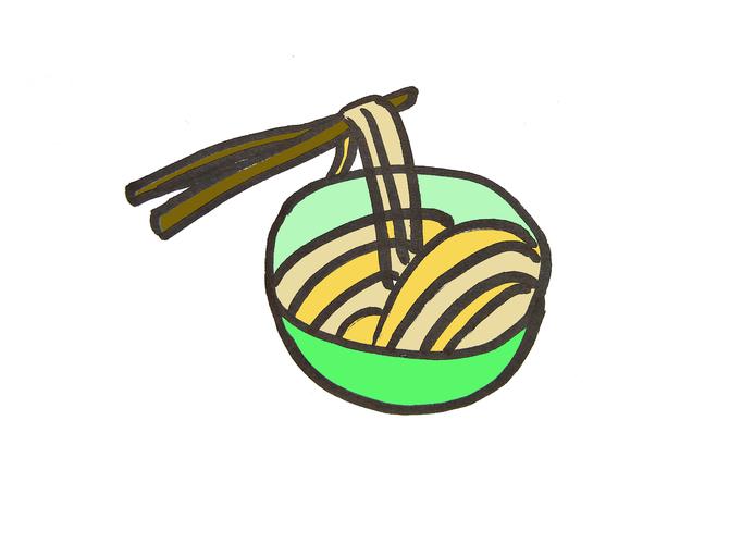 简笔画食物系列:有颜值的面条
