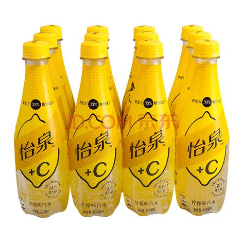 怡泉schweppesc柠檬味汽水饮料含维c400ml12瓶整箱装可口可乐公司出品