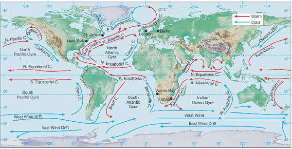 世界洋流 大西洋为中心