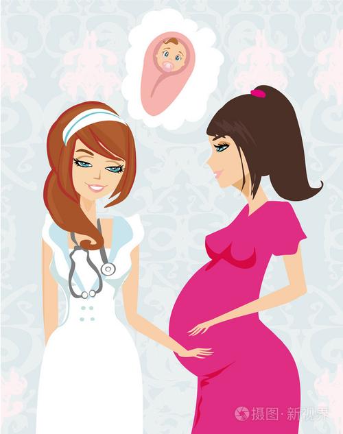 一名孕妇在产前体检的插图
