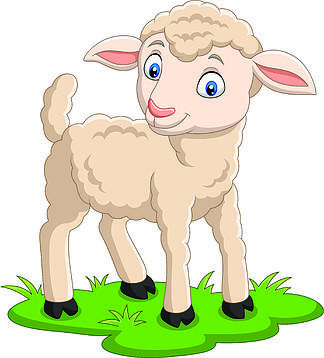 【卡通草地上的小羊】图片免费下载_卡通草地上的小羊素材_卡通草地上