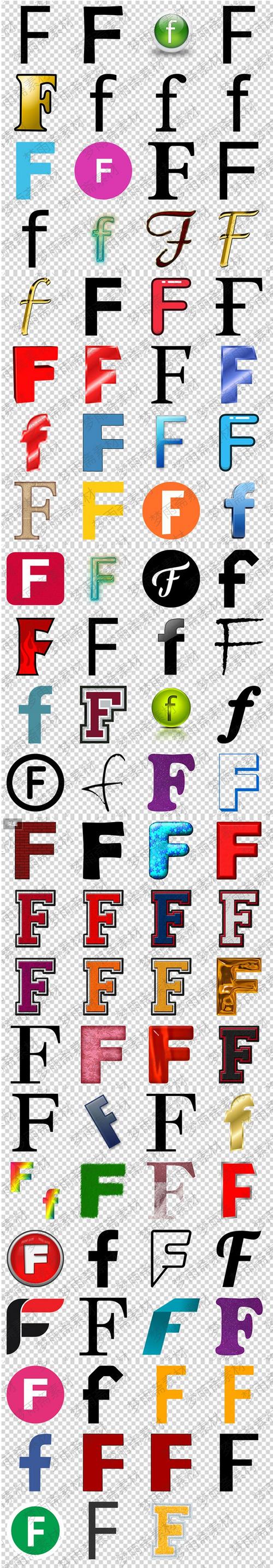 英文字母f符号图标png格式免抠元素透明底图片设计素材淘宝网