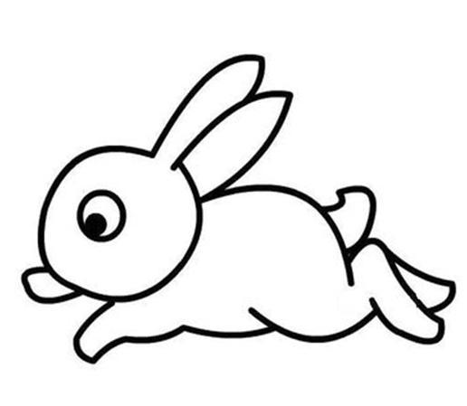 兔子拔萝卜的画法动物动作怎么画简笔画教程绘画吧-画画兔子简笔画