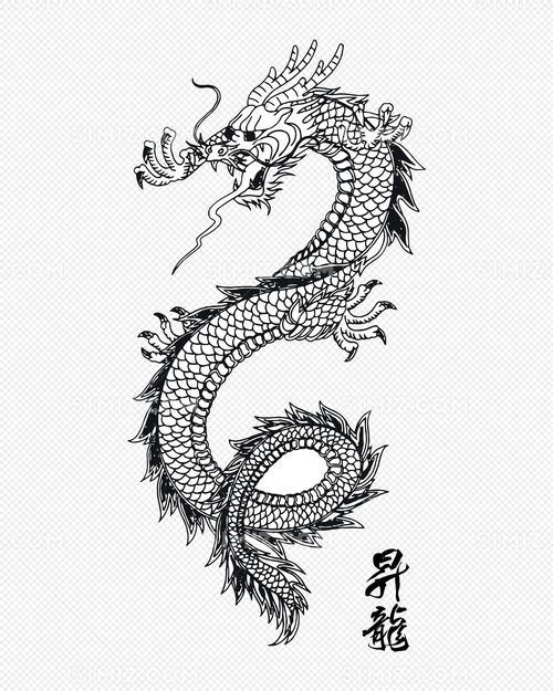 中国龙图腾简笔画龙的简笔画中国龙图腾简笔画画简笔画的龙角鼻龙的简