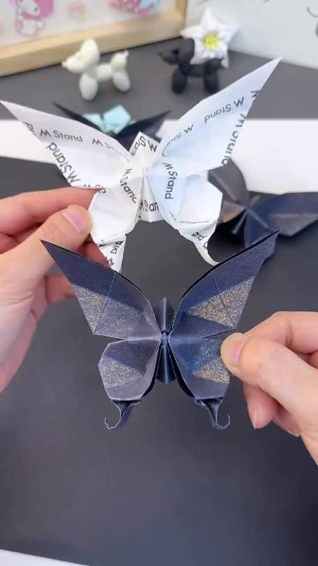 【#儿童创意手工#】立体蝴蝶折纸,超详细的步骤,带孩子一起做吧!