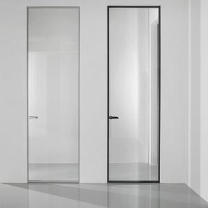 画间卫生间厕所门厨房门浴室门极简窄边框钛镁合金长虹玻璃平开门