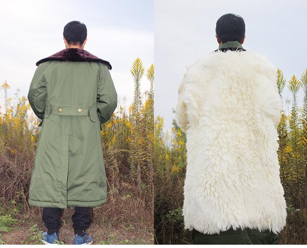 羊皮大衣男冬季羊毛加厚防寒棉皮毛一体保暖东北老式内胆可脱卸棉服