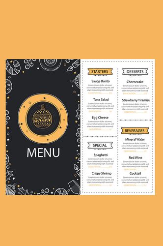 酒店黑色菜单图片-酒店黑色菜单设计素材-酒店黑色菜单模板下载-众图