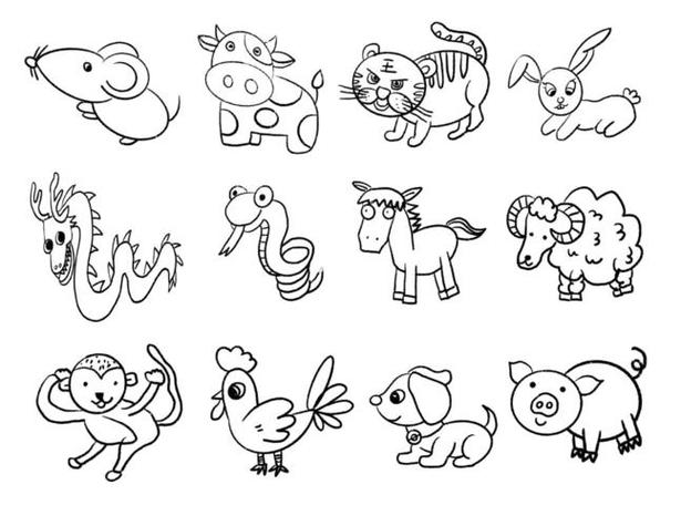 儿童画人文绘画小老鼠简笔画十二生肖简笔画教程简笔画十二生肖简笔画