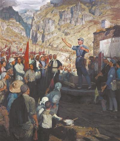 抗日战歌响彻太行山(油画) - 解放军报 - 中国军网
