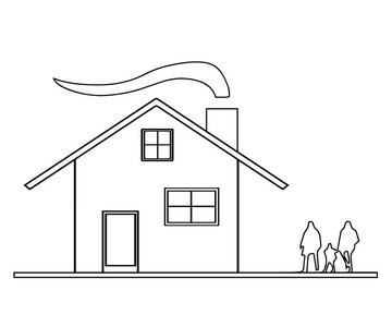 房子烟囱烟图片-房子烟囱烟素材-房子烟囱烟插画-摄图新视界