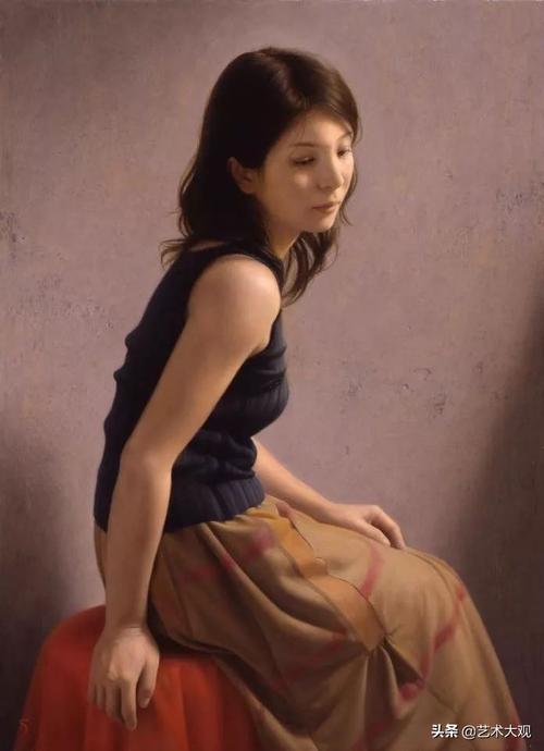日本现代女性肖像绘画新生代具象画家塩谷亮人物油画作品欣赏