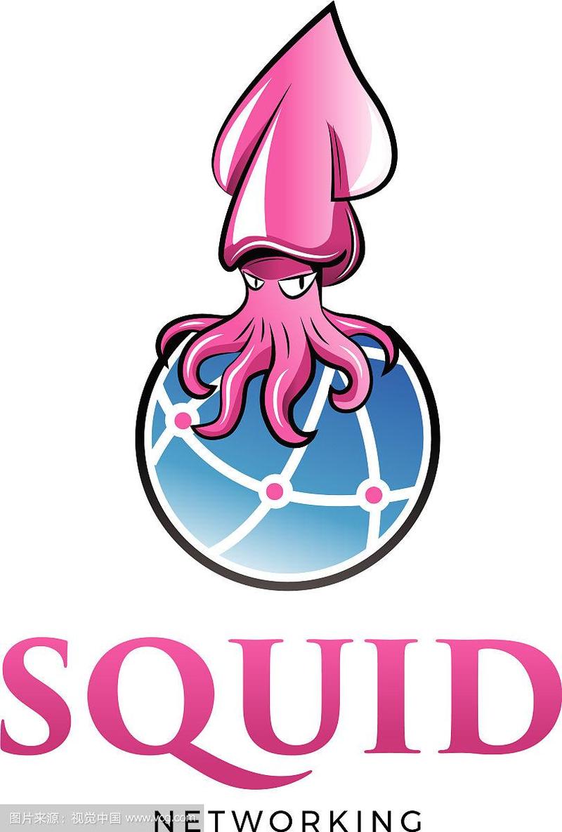 鱿鱼全球网络logo设计