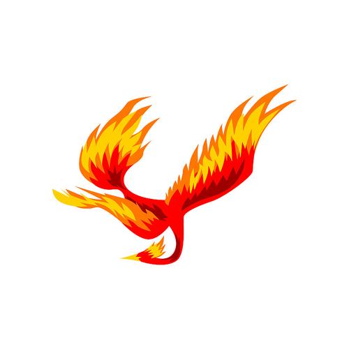 凤凰燃烧童话中的火鸟飞翔图片下载