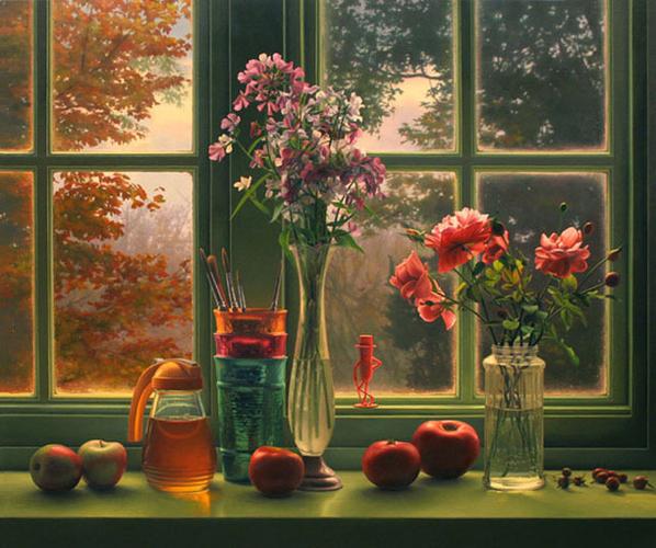 窗外的景色美国艺术家scottprior风景油画
