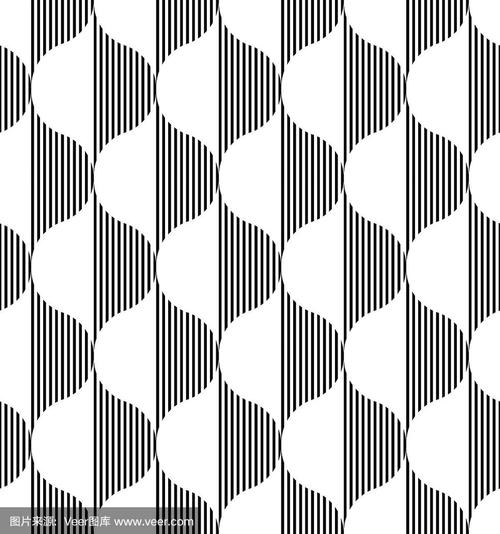 几何形状,四方连续纹样,条纹,黑白图片,水平画幅