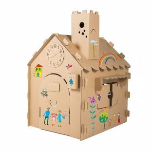 儿童纸壳房子纸板箱小屋幼儿园手工diy帐篷城堡玩具游戏屋宝宝3岁