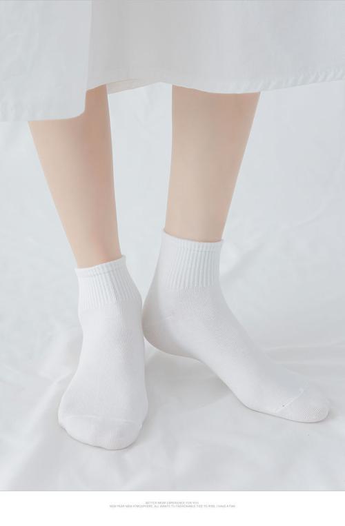她任10双袜子女韩版日系款春夏季短袜船袜潮个性白色卷边潮袜hxyf组合