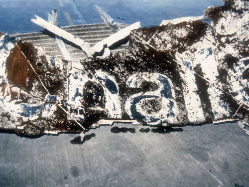 挑战者号航天飞机解体后的残骸掉落在美国佛罗里达州中部的大西洋沿海