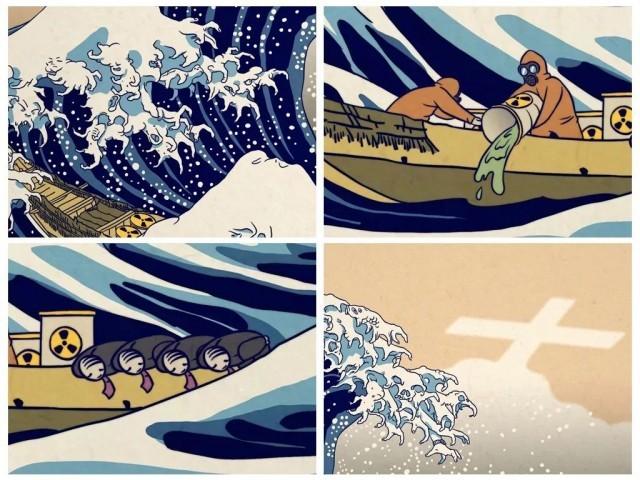 中国插画师的"辐世绘":《神奈氚冲浪里》|日本政府|插画师|神奈川冲浪