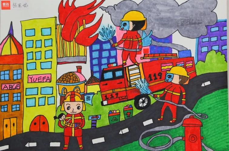 【我是小小消防员】消防绘画竞赛优秀作品展示,速来围观!_烈火