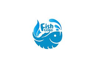 创意鱼餐饮logo标志设计