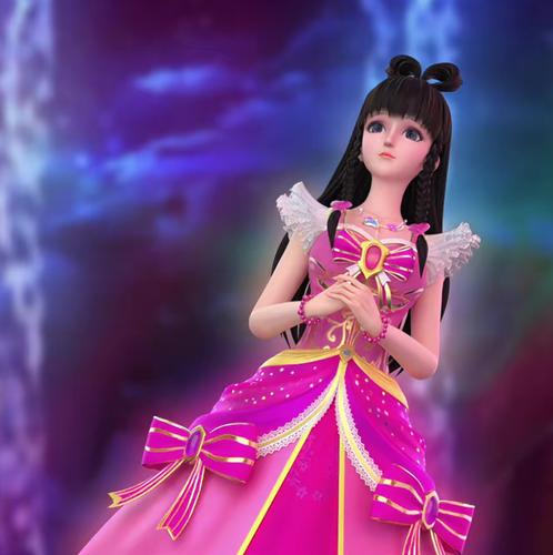 叶罗丽王默换上粉色连衣裙,释放青春时尚气质,她的公主梦实现了