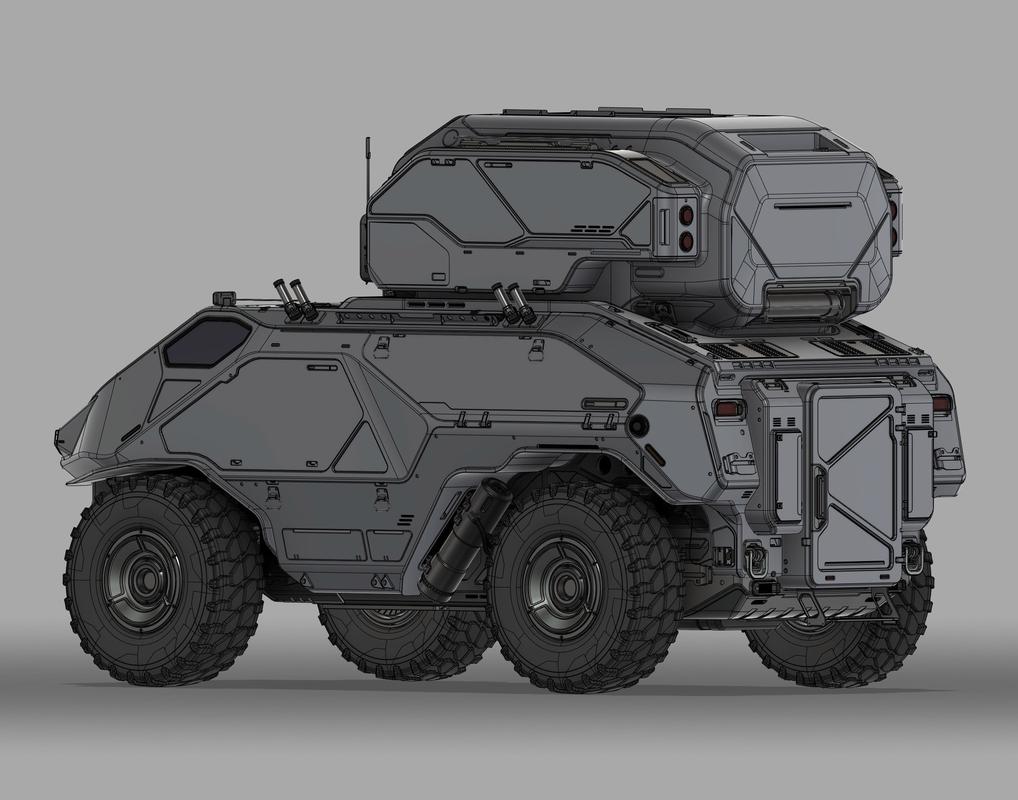建模欣赏:装甲车概念设计欣赏