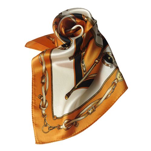 quality silk  mulberry silk orange small facecloth silk scarf