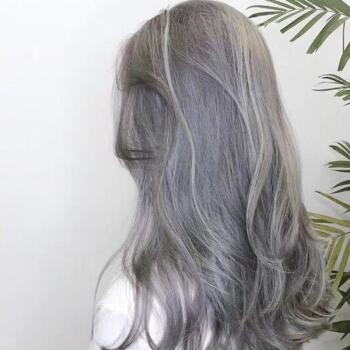 2021新款奶奶灰染发膏灰色染发剂蓝灰色流行色自己在家染头发 雾灰色