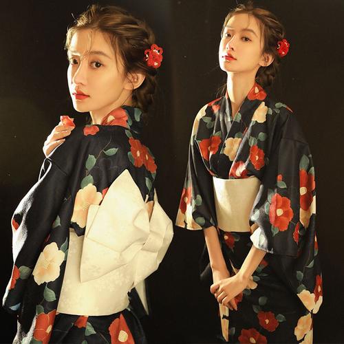 日式和服女正装神明少女改良旗袍中国风日系传统樱花学生浴衣写真拍照