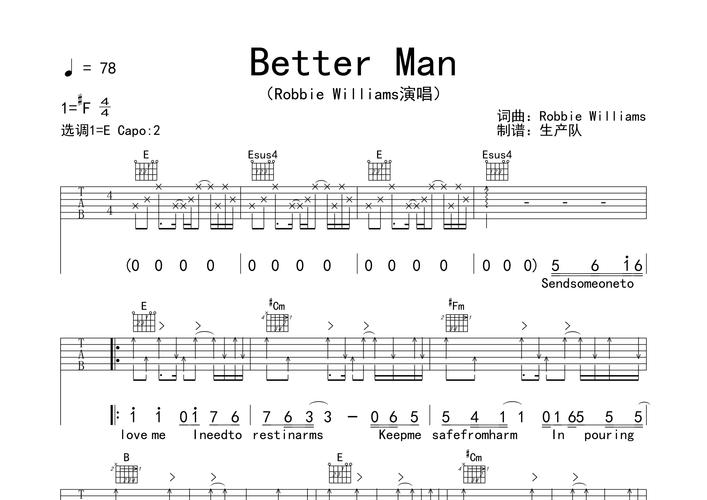 betterman原版吉他谱欧美金曲